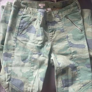 J. Crew  skinny camo pants camouflage size 4